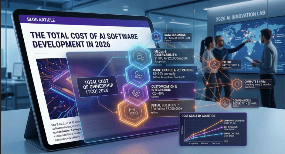 The total cost of AI software development in 2026